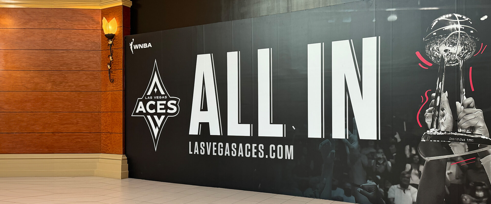 Las Vegas Aces All In banner